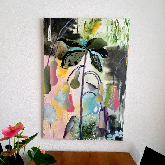 Simone Zacharias - Pitcherplant with tropical Birds - XXL