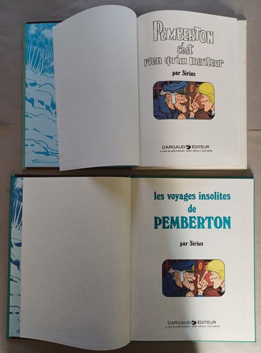 Pemberton T1 + T2 - Les voyages insolites de Pemberton + Pemberton c'est rien qu'un menteur - 2x C - 2 Albums - Første udgave - 1976/1977