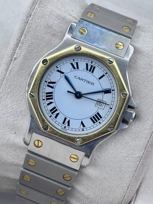 Cartier - Santos Octagon Automatic Two Tone - 2966 - Kvinder - 1990-1999