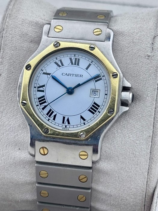 Cartier - Santos Octagon Automatic Two Tone - 2966 - Kvinder - 1990-1999