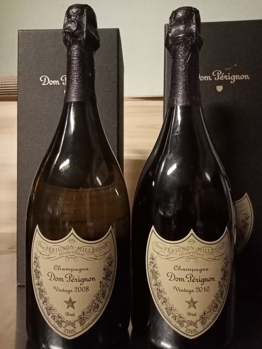 Dom Pérignon, 2010  2008 - Champagne Brut - 2 Flasker (0,75 L)