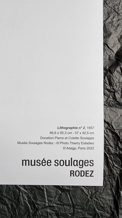 D'après Pierre Soulages (1919-2022) - Lithographie n°2