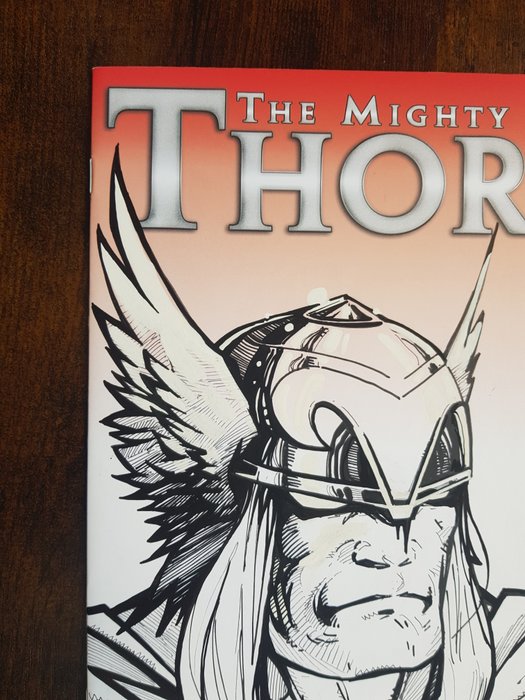 The Mighty Thor #1 Key : "1st App of Praeter"! NYCC 2022 Convention Exclusive ! - Signed and original sketch by artist Franck Uzan !! With COA !! Limited !! - 1 Signed comic - Første udgave - 2011/2022