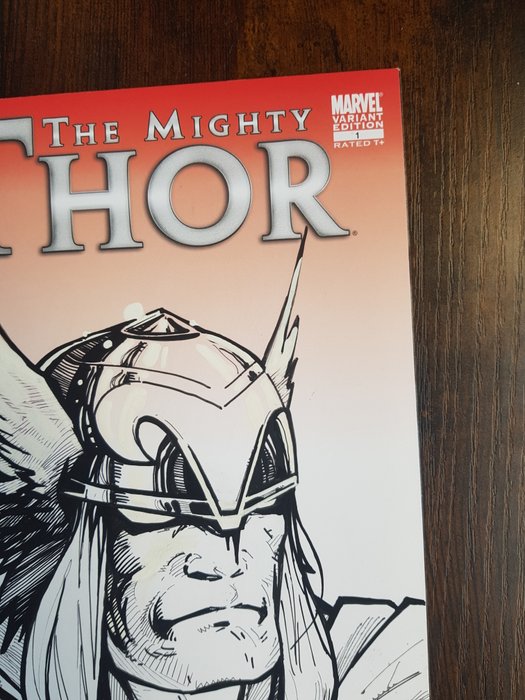 The Mighty Thor #1 Key : "1st App of Praeter"! NYCC 2022 Convention Exclusive ! - Signed and original sketch by artist Franck Uzan !! With COA !! Limited !! - 1 Signed comic - Første udgave - 2011/2022