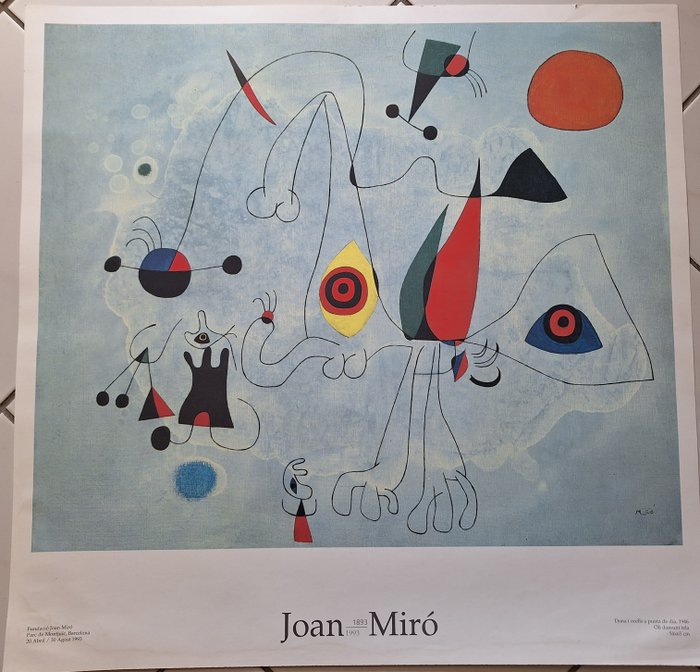 Joan Miro (1893-1983) - Frau und Vögel bei Sonnenaufgang