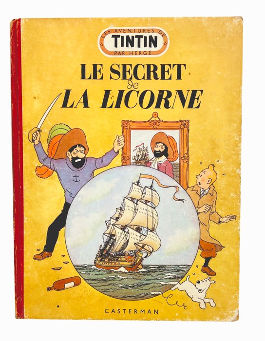 Tintin T11 - Le secret de la licorne (B7, Médaillon) - C - 1 Album - Genoptryk - 1952