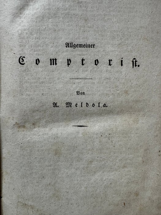 Abraham Meldola - Allgemeiner Comptorist der sämtlichen Handelsplätze nach alphabetischer Ordnung - 1830