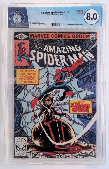 Amazing Spider-Man #210 - EGC graded 8.0 - 1 Graded comic - 1980