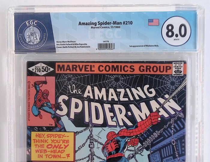 Amazing Spider-Man #210 - EGC graded 8.0 - 1 Graded comic - 1980