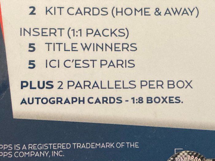 2022 Topps PSG Sealed Blaster Box - Autographs Mbappé / Messi / Neymar - Parallels - Inserts - 1 Box - Næsten så god som ny (NM)