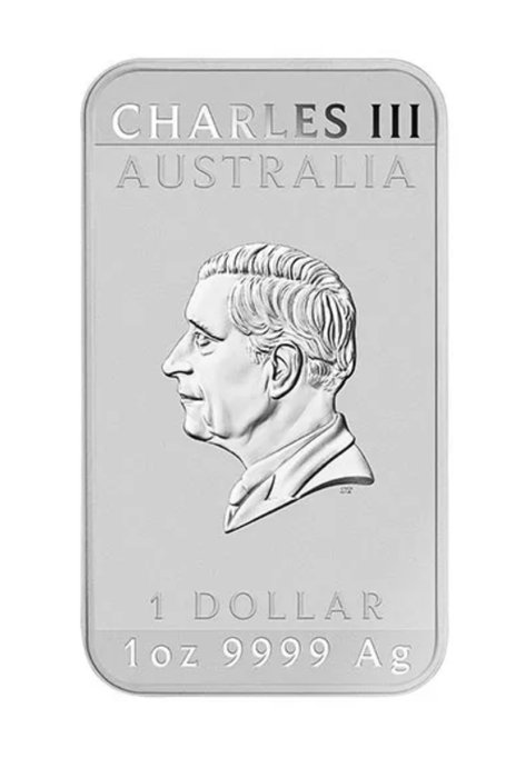 Australien. 1 Dollar 2024 Rectangular Dragon Bar, 1 Oz (.999)  (Ingen mindstepris)