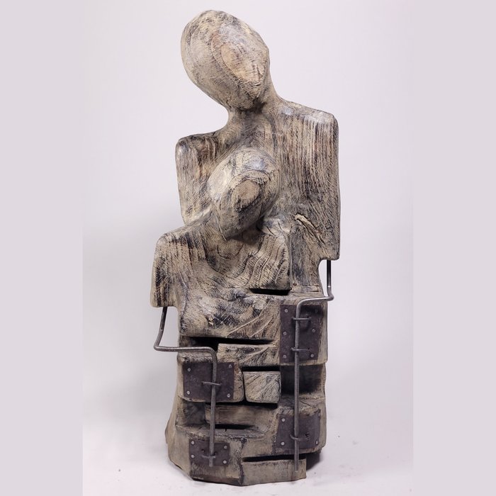 Karol Dusza (XX-XXI) - Unseparable (Wooden sculpture)