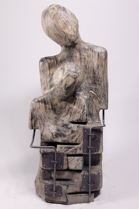 Karol Dusza (XX-XXI) - Unseparable (Wooden sculpture)