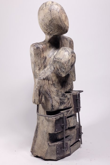 Karol Dusza (XX-XXI) - Unseparable (Wooden sculpture)