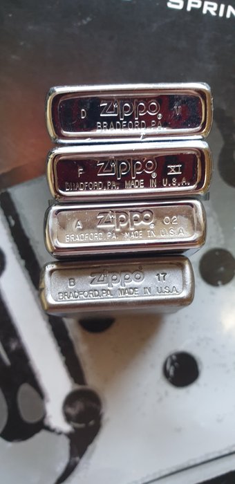 Zippo - Original Zippo Rarität 4 gezündete Sammler Zippos - Lighter - Chrome -  (4)