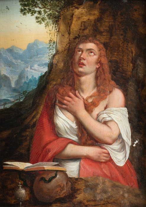 Follower of Tiziano Vecellio (XVIII) - Penitent Magdalene