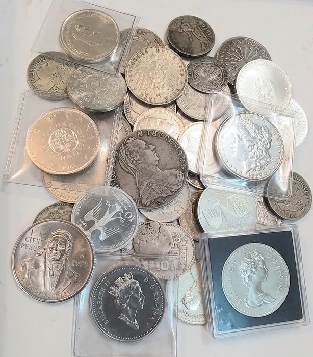 Verden. Silver collection coins mix lot 1430 - 1900s  (Ingen mindstepris)