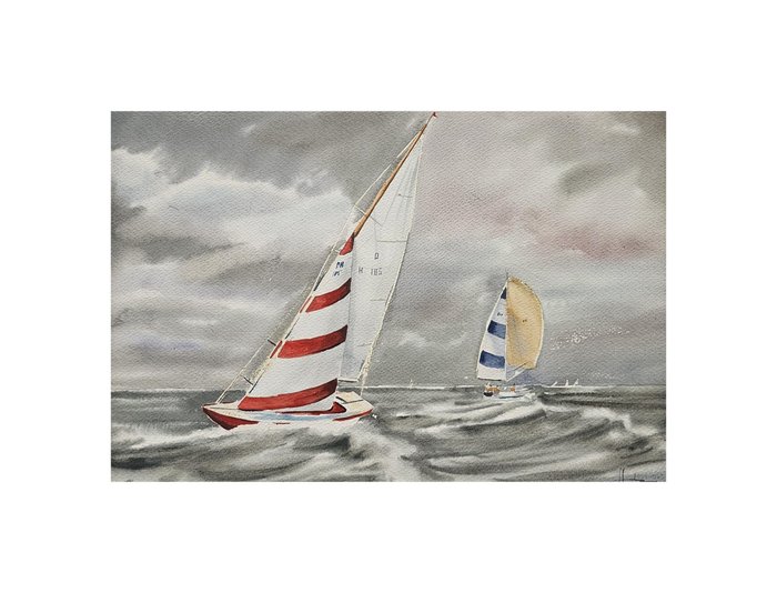 European School (XX) - Sailboats in full regatta