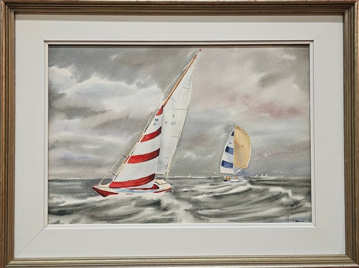 European School (XX) - Sailboats in full regatta