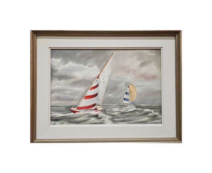 European School (XX) - Sailboats in full regatta