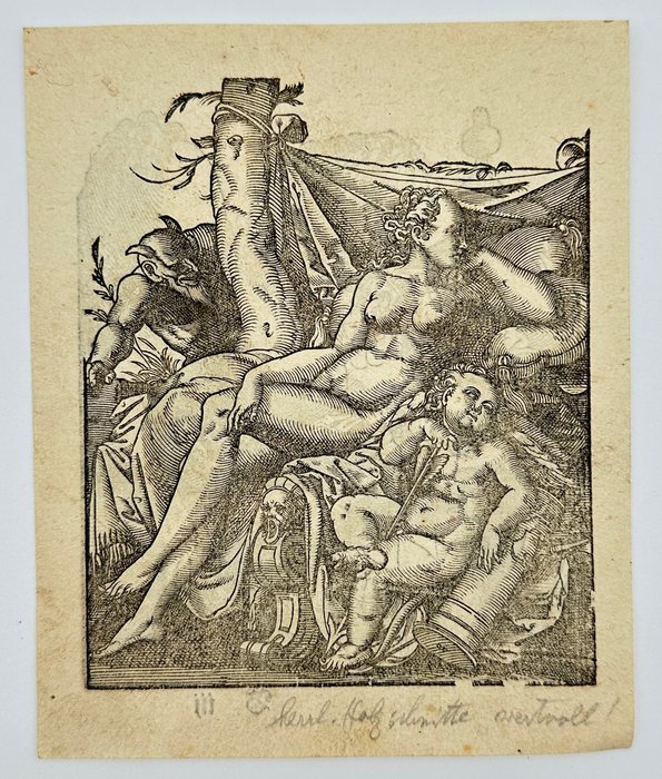 Jost Amman (1539-1591) - Allegorical Woodcut - The Virgin and Child - 1578