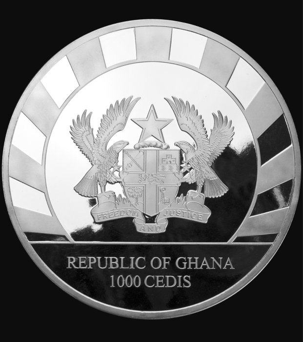 Ghana. 1000 edis 2020 Säbelzahnkatze - Giants of the Ice Age 1, 1Kg (.999)