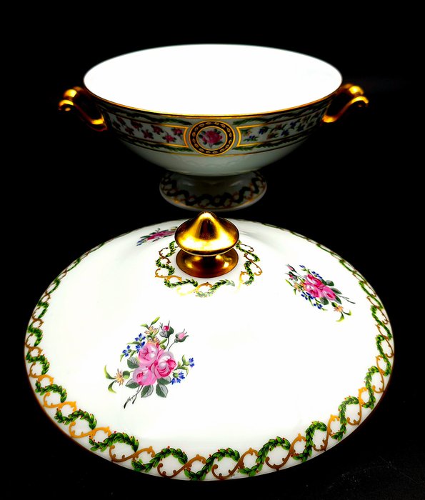 Limoges - HAVILAND - Terrin - Louveciennes - Knogleporcelæn - stor terrin