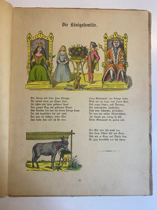 Heinrich Hoffmann - Prinz Grünewald und Perlenfein mit ihrem lieben Eselein - 1890