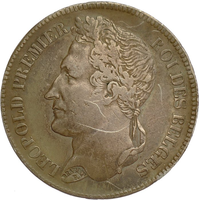 Belgien. Leopold 1.. 2 Francs 1834 - position A ///// - First year of issue - LOW MINTAGE - RARE