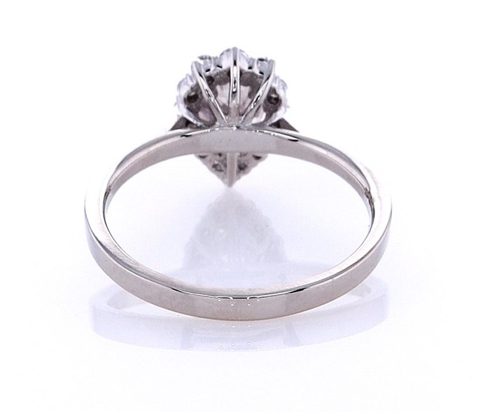 Ring - 14 karat Hvidguld -  0.80ct. tw. Lyserød Diamant (Naturfarvet) - Diamant