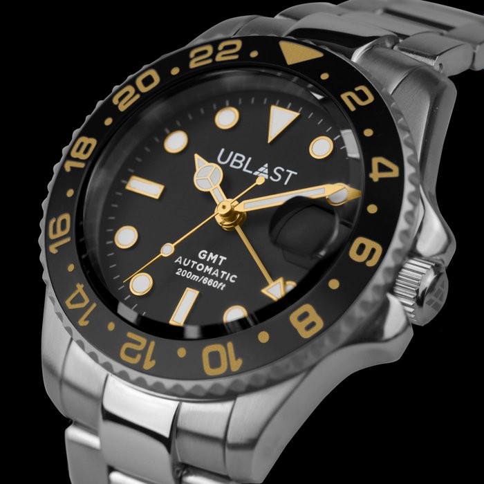 Ublast - Automatic Diver GMT - UBDGM40BKG - Ingen mindstepris - 20 ATM - Mænd - Ny