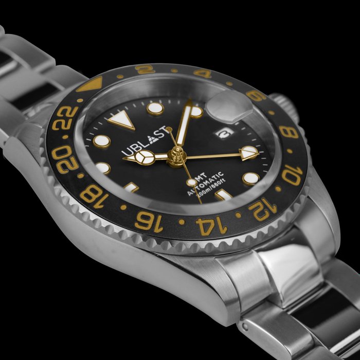 Ublast - Automatic Diver GMT - UBDGM40BKG - Ingen mindstepris - 20 ATM - Mænd - Ny