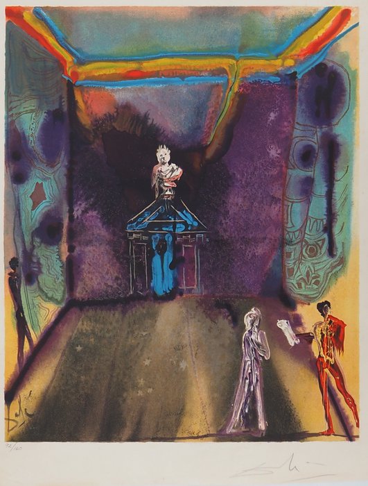 Salvador Dali (1904-1989) - Marquis de Sade : Rencontre amoureuse