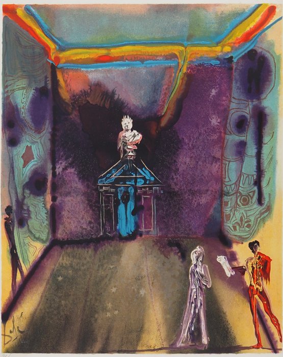 Salvador Dali (1904-1989) - Marquis de Sade : Rencontre amoureuse