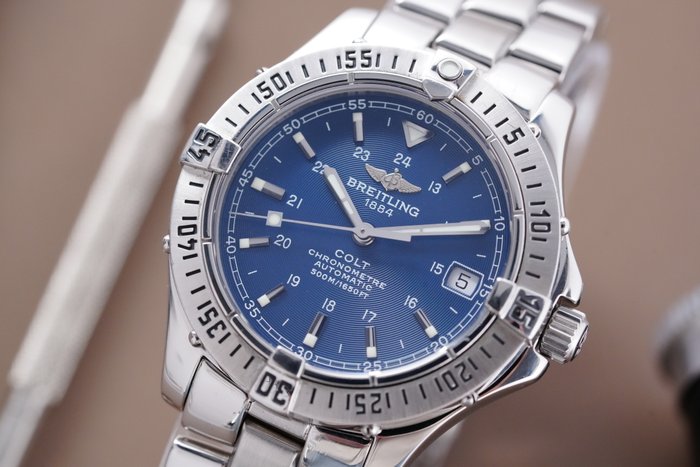 Breitling - Colt Automatic Date Blue Dial - A17350 - Mænd - 2000-2010