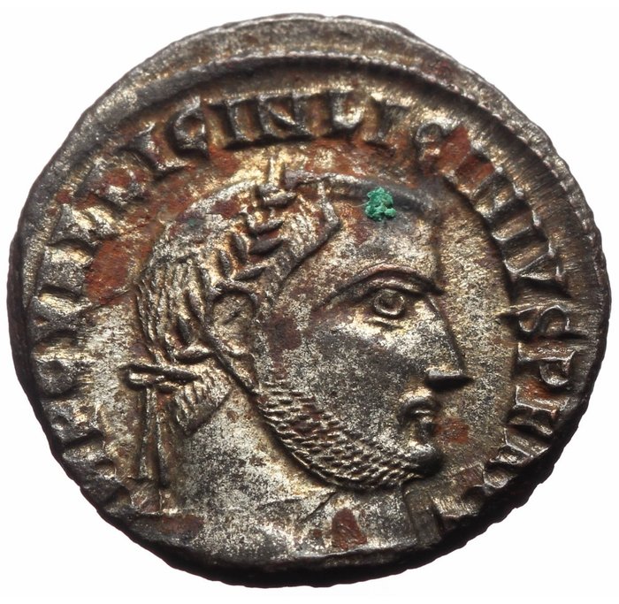 Romarriket. Licinius I (AD 308-324). Follis Great condition + silvering  (Ingen mindstepris)