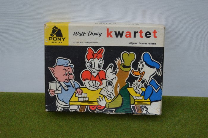 Pony - Legetøj Oud Walt Disney kwartetspel en domino spel - 1960-1970 - Holland