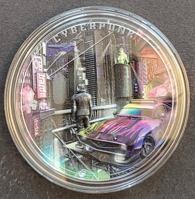 Niue. 5 Dollars 2021 Cyberpunk - Antique Finish, 2 Oz (.999)