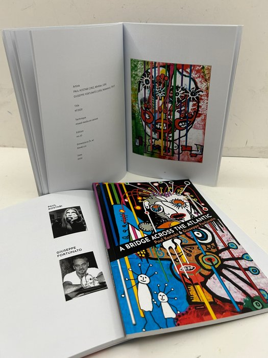 Paul Kostabi (Usa 10962)  Giuseppe Fortunato (Italia 1956) - KF2020 con Catalogo in Omaggio