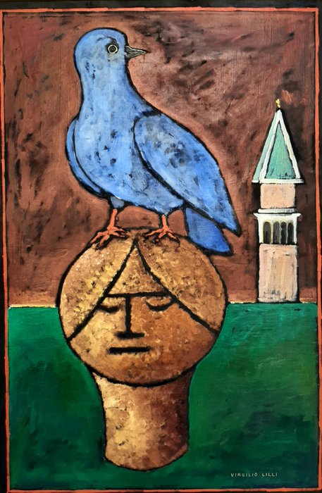 Virgilio Lilli (1907-1976) - Stendardo con Colomba, Collezione Deana