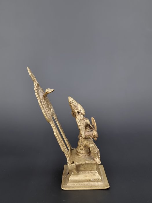 Durga statue - 16 cm - Bronze messing - Indien - 1600-tallet