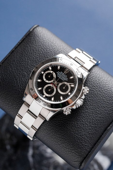 Rolex - Cosmograph Daytona - 116520 - Black Dial - NOS  Full Stickers - 2003 - Tynde hænder