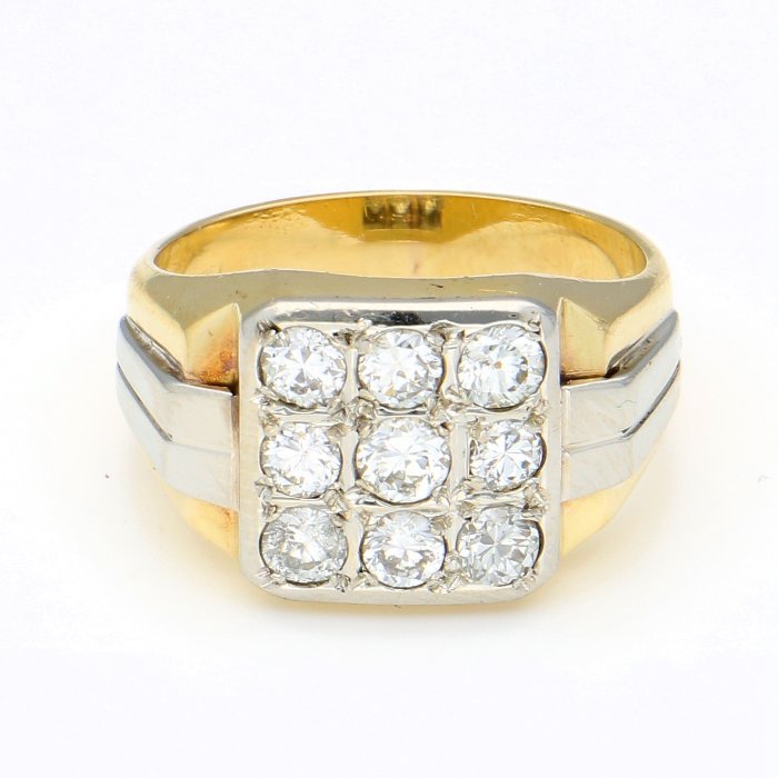 Ring - 18 kraat Gulguld, Hvidguld -  0.83ct. tw. Diamant (Natur)