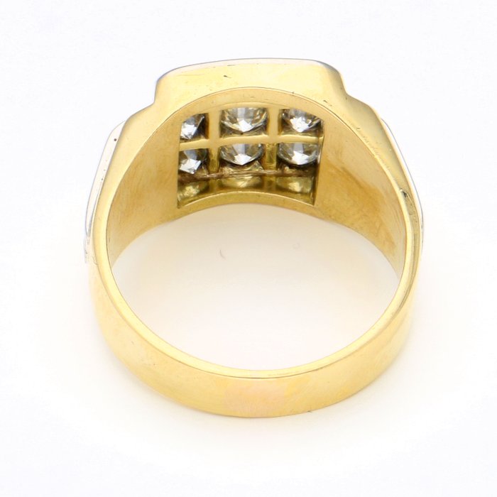 Ring - 18 kraat Gulguld, Hvidguld -  0.83ct. tw. Diamant (Natur)