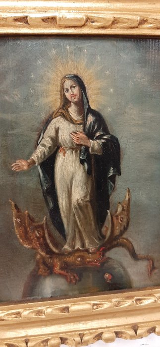 Italiensk skole (XVIII) - Madonna in gloria - NO RESERVE