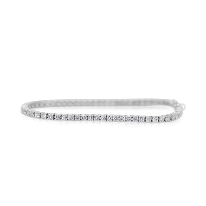 Armbånd - 18 kraat Hvidguld -  4.23ct. tw. Diamant (Natur)