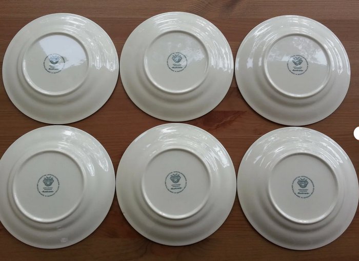 Villeroy  Boch - Mettlach Saar - Tallerken (6) - Rusticana - Fajance - 6 desserttallerkener