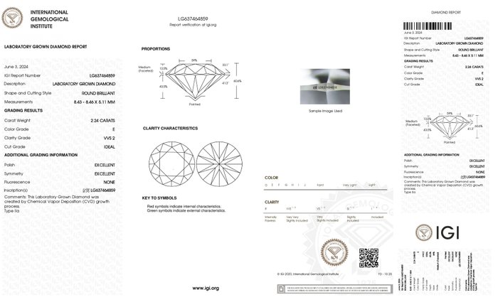 Ring - 18 kraat Rosaguld -  2.24ct. tw. Diamant (Laboratoriedyrket)