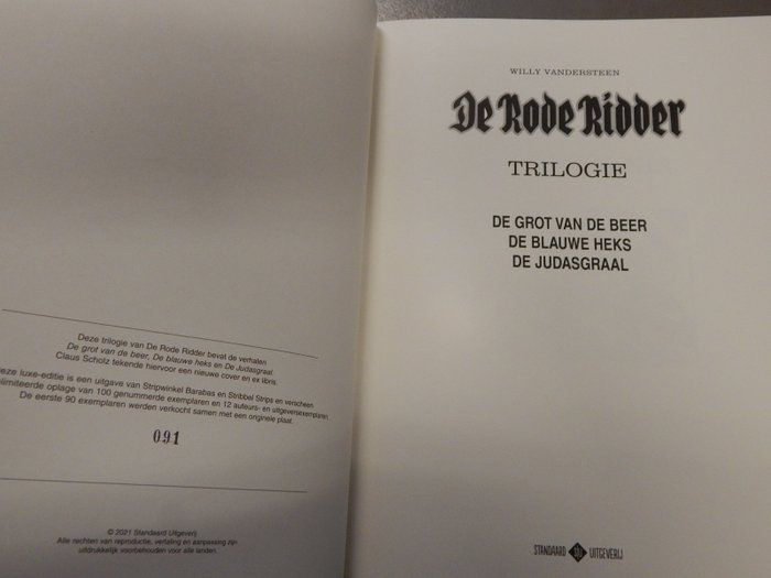 De Rode Ridder - Trilogie 14 - Barabas/Stribbel uitgave -  [207 - 208 - 209] - luxe hc met linnen rug op groot formaat - oplage 112 - 1 x deluxe hardcover - 2022