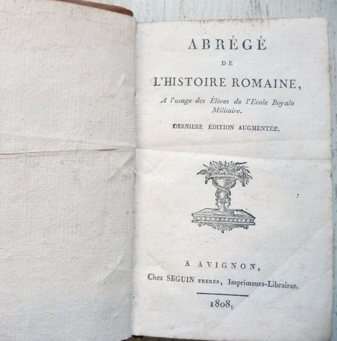 [anonyme] - Abrégé de l'histoire romaine, à l'usage des élèves de l'École royale militaire - 1808